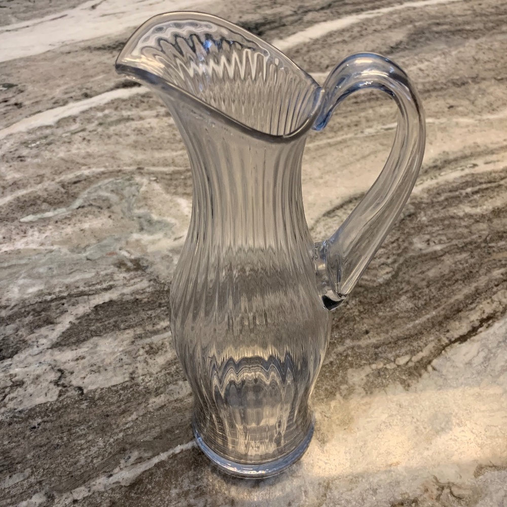 Orrefors Swedish Crystal Handblown Harmony Pitcher. Pristine Condition. Signed.